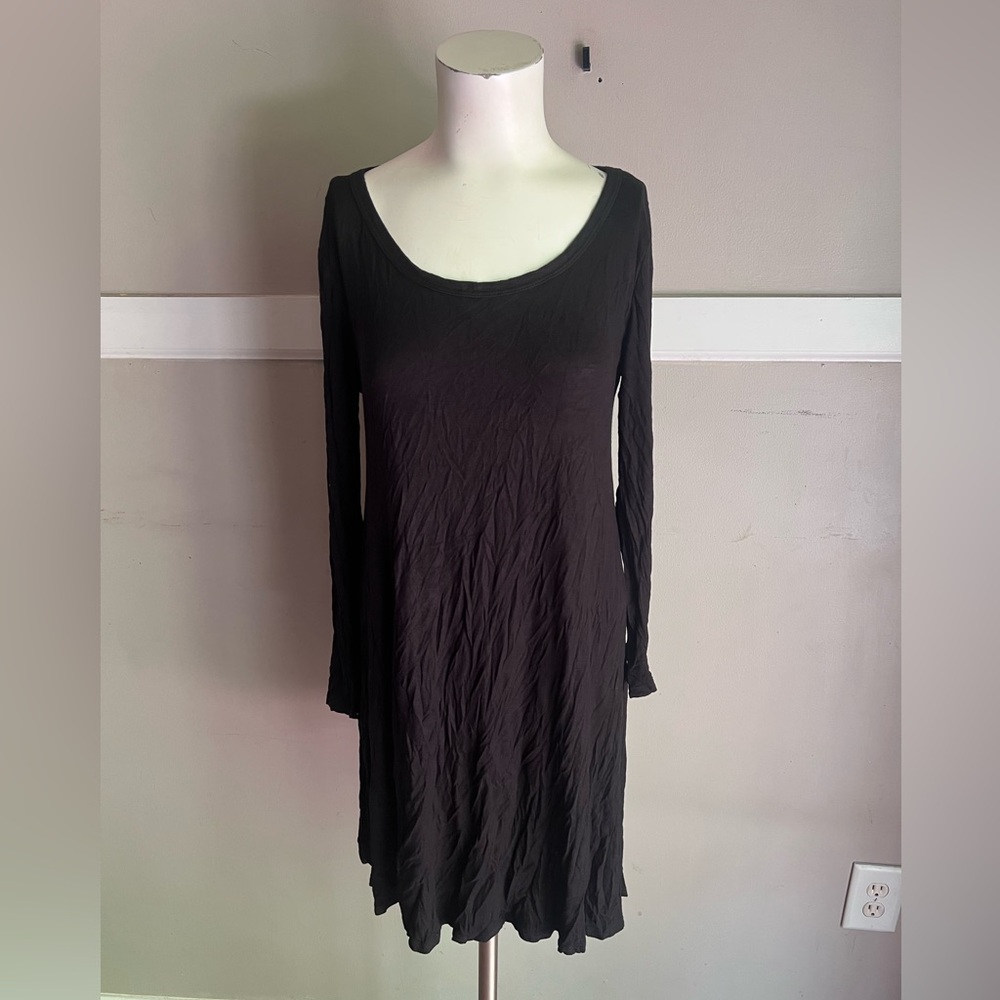 TMG Black Scoop Neck Long Sleeve Tunic - Large